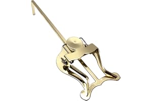 TUOREN Trumpet Horn Marching Lyre Clamp-On Holder Metal Plating Music Sheet Clip (Gold)