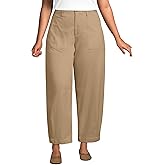 Lands' End Women's High Rise Barrel Leg Chino Pants
