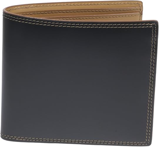 Amazon 札入れ 小銭入れなし 名入れ 2つ折り コードバン ブラック 14 01 バッグ スーツケース