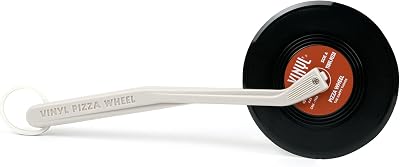 TRIXES Vintage Vinyl Record Pizza Cutter Novelty Gadget Kitchen Tool