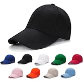 Edoneery Kids Baseball Hat, Adjustable Cotton Cap | Solid color, 100% cotton cap for boys and girls, ideal for school, sports, outdoor play, travel, camping and everyday wear