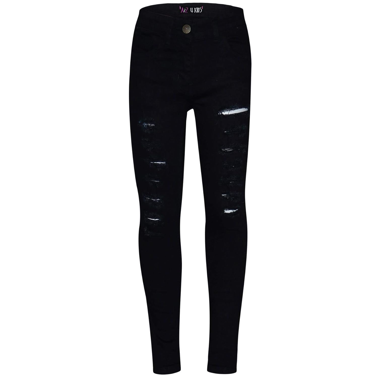 girls skinny black ripped jeans
