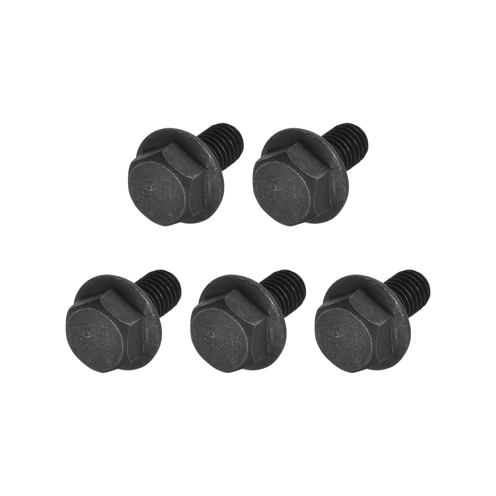 METALLIXITY Flanged Hex Head Bolts (M8x16mm) 5pcs, Hexagon Bolt Fully Thread Screw - for House Construction Hardware Fasteners