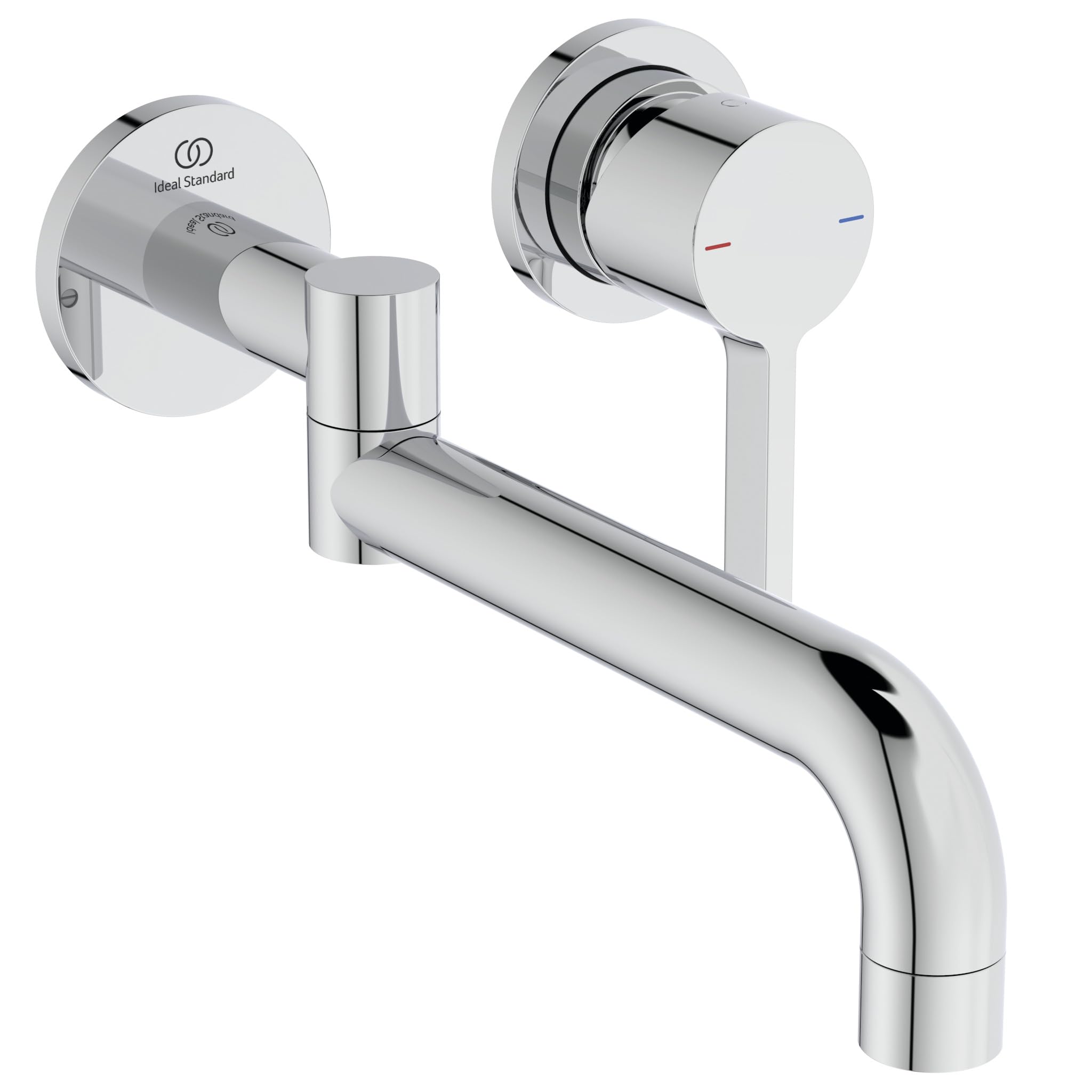 Ideal Standard – Gusto Wall-Mounted Kitchen tap, 246 mm spout Projection, with FirmaFlow Cartridge, 120° Swivel spout, Internal air Bubbler, Flush-Mounted Installation, Chrome