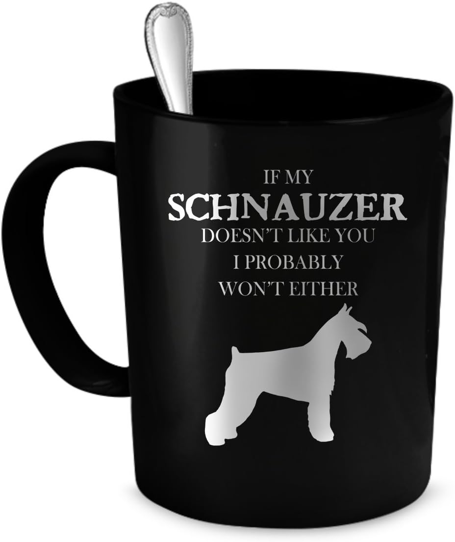 Schnauzer Coffee Mug. Schnauzer gift 11 oz. black