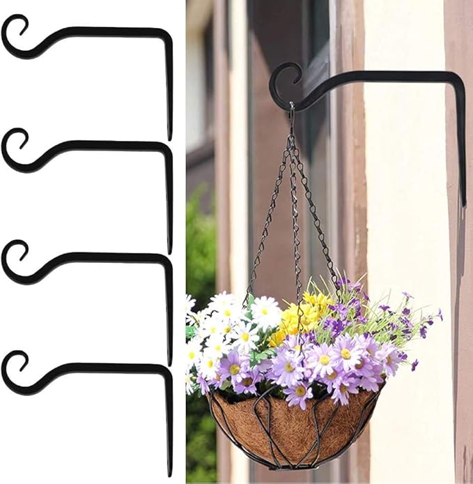 Wandhalterung Für Blumenampeln - Gusseisen Mit Schmetterlingsdesign 19x30,5cm