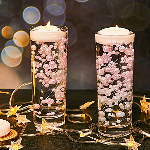 200 Pieces Artificial Pearl Chains for Floating Candles Centerpiece 7.5