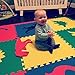 SoftTiles Kids Interlocking Foam Play Mats- Dinosaur Jurassic Theme- Premium Foam Mats for Children's Playrooms and Baby Nursery- Large 6.5 x 6.5 ft. - Primary Colors SCDPRIMBORD