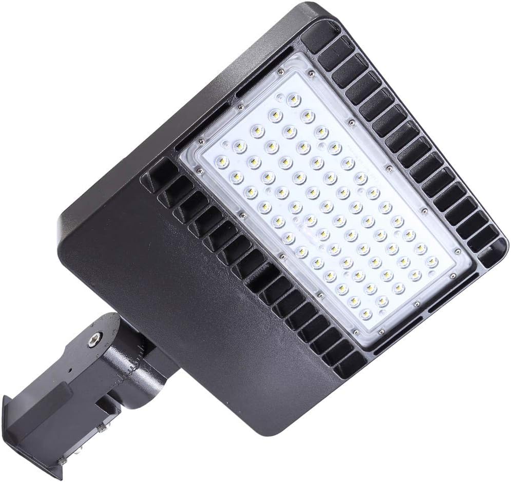Phenas 150W LED Street Light with Photocell, Road Lamp, LED Parking Lot Lights Pole LED Outdoor Site and Area Light, Shoe Box Light, 4800-5300k, ROHS ETL DLC CE, 5 Years Warranty