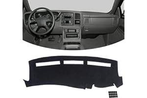 KEYOOG Dashboard Cover Dash Mat Fit for Chevy 06-99 Silverado 1500,06-02 Avalanche Tahoe/G-MC 06-99 Sierra 1500,06-01 Yukon Car Dash Board Mat Anti-Glare Carpet,Non-Slip Pad (Black)