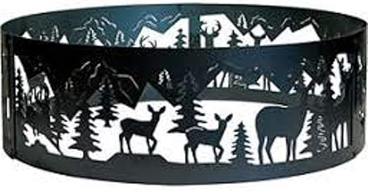 48 Inch Fire Ring Wolves Steel Fire Pit By P D Metal Works Amazon Ca Home Kitchen