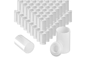 CZBRO 120 Pieces Film Canisters with Caps 35 mm Plastic Empty Camera Reel Storage Containers Case with Lids for Small Accessories Rockets Experiment Fish Hook Film Keys Coins Art Beads (White)