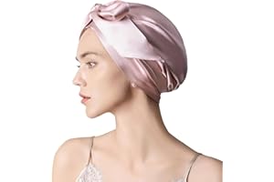 DAISYSILK 22 Momme 100 Pure Mulberry Silk Hair Bonnet for Sleeping Double Layered Silk Hair Wrap for Women