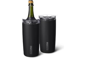 BrüMate Togosa 2-in-1 Wine Chiller Bucket or Champagne Bucket & 100% Leakproof Pitcher | Portable Cooler Fits Most Wine, Champagne, & Liquor Bottles | Perfect Wine Gifts | 49oz (Matte Black)