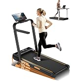 Walking Pad Treadmill with 15% Incline &amp; Handle Bar, Treadmills for Home | 350 LBS Capacity, Under Desk, Compact, Foldable, Portable, 3.0 HP Quiet Brushless, Remote Control, LED Display, Home Office