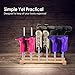 INNOKA 6 Pairs Boot Rack Organizer, Standing Wooden & Aluminum Storage Holder Hanger for Riding Boots, Rain Boots, Shoes - Easy to Assemble, Space-Saving, Keep Boots in Shape, Home Essentials