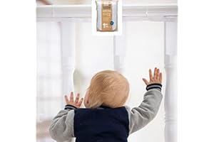 Roving Cove Stair Banister Guard 5ft x 3ft, Railing Safety Net for Baby Proofing, Child Safety Stairway Cover, Balcony Mesh Netting, Pearl White