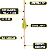 Swingball Classic Original Set Red Yellow Pole Bats Tennis Ball Ages 5+ view 3