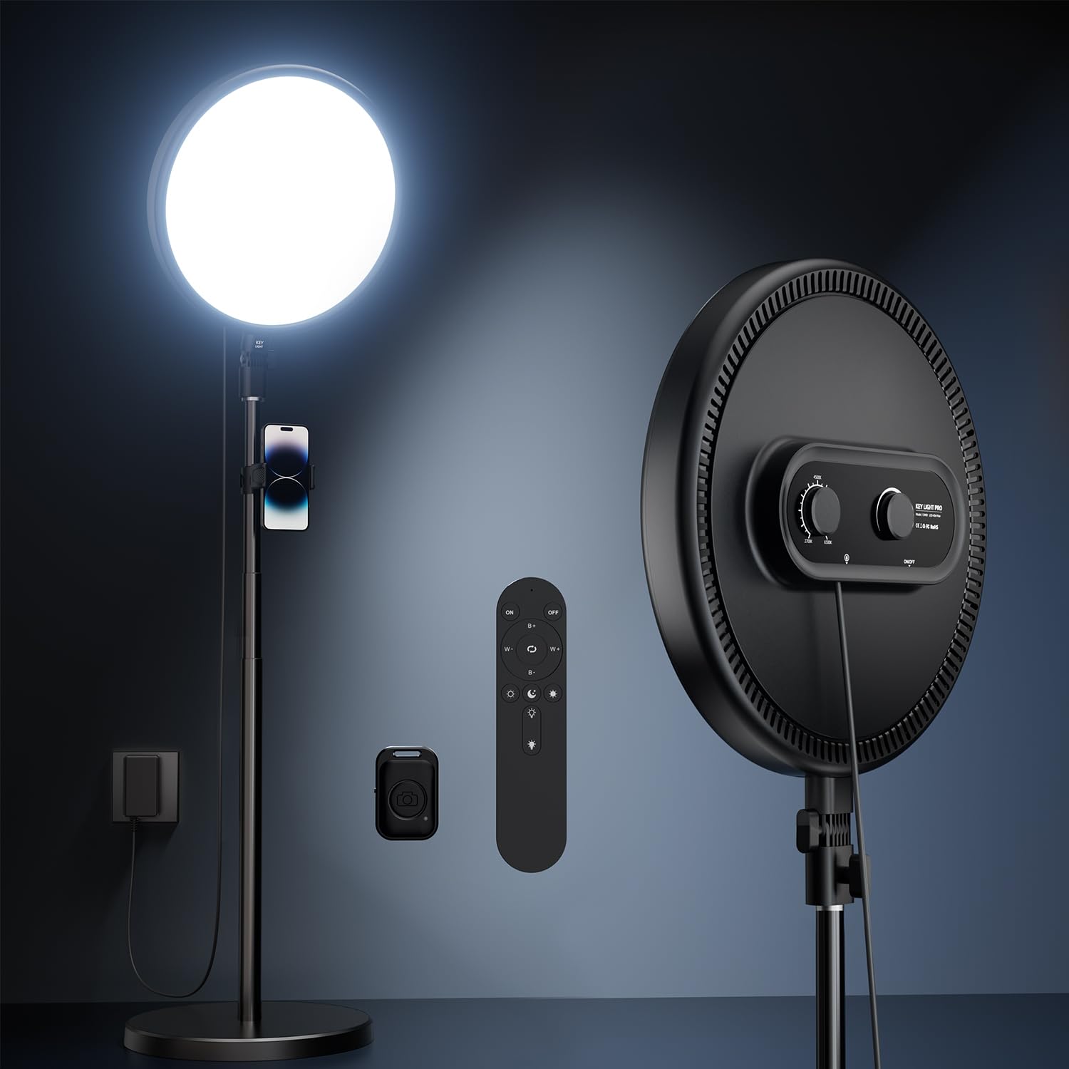 TODI Large Ring Light with 79" Stand, 6500K Full-Screen Selfie Light Ring with Stand and Phone Holder, Professional Big Ring Light for Live Stream, YouTube, TikTok, Makeup, Video, Barber, Photography
