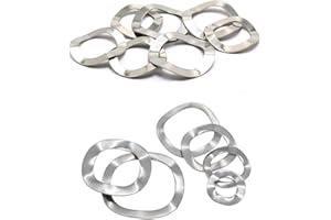WALENI Stainless Steel Spring Wave Washers Three Wave Crest Waher Wave Type Gasket Spring WasherM3/4/5/6/8/10/12/14/16/19/23/