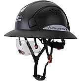 LOHASWORK Full Brim Hard Hat Construction OSHA Approved Vented Hard Hat Cascos De Construccion Adjustable Cool Vent Work Safety Helmet for Men and Women