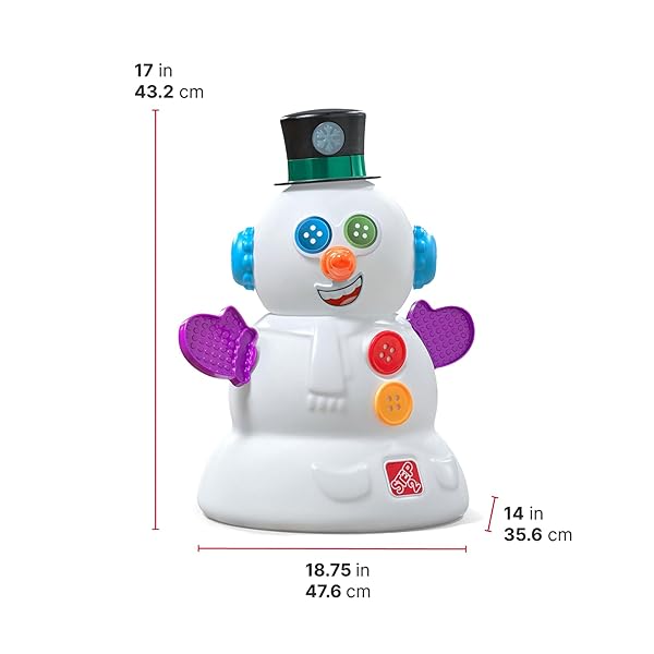 STEP2 MY FIRST SNOWMAN, KIDS HOLIDAY DECORATIVE CHRISTMAS TOY, 15-PIECE ACCESSORY KIT, LIGHTS AND SOUNDS, TODDLERS 18-MONTHS+