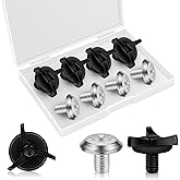 Leteveri 8pcs Motorcycle Helmet Screws - Motorcycle Helmet Visor Screws Helmet Accessories (Black, Silver)
