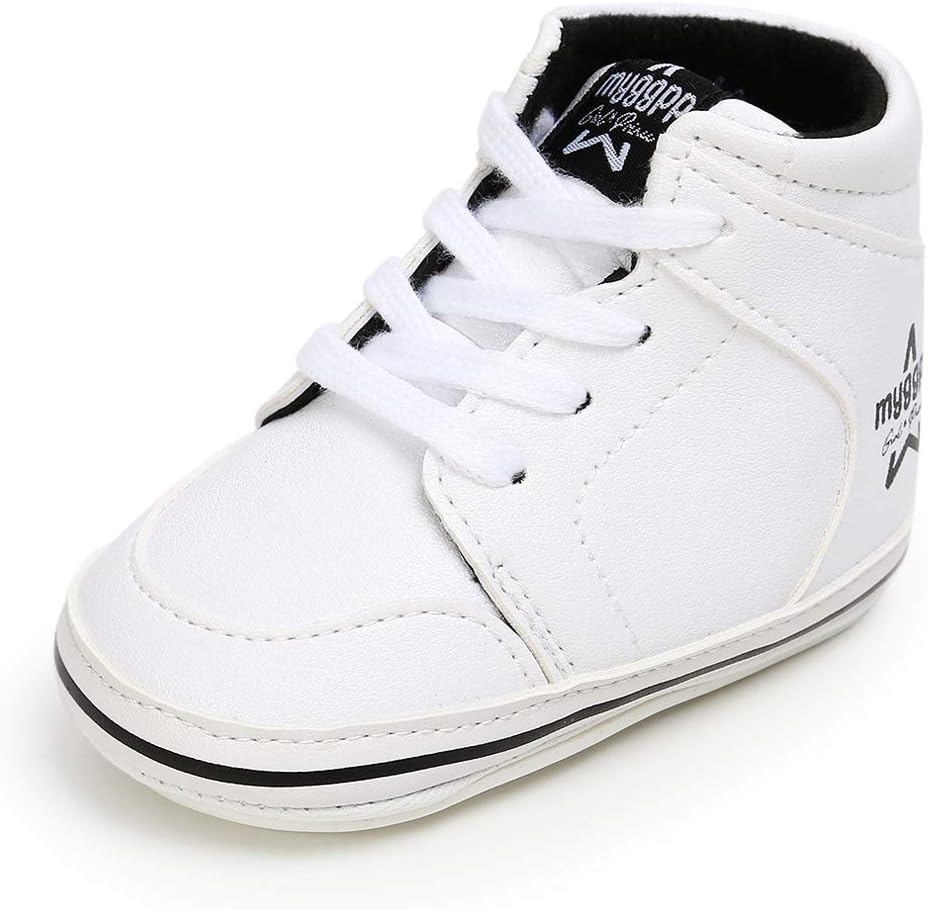 Baby Boys High-Top Ankle Sneakers Infant Slippers Anti-Slip Soft Sole Toddlers First Walkers Shoes