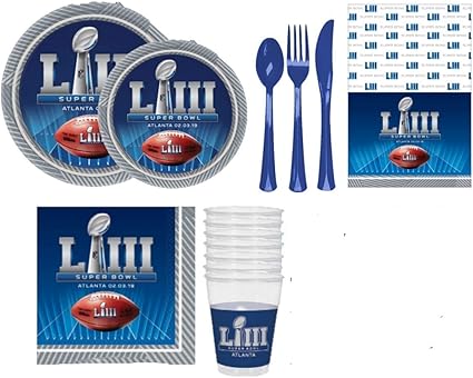 Amazon Com Super Bowl 53 Liii 2019 Nfl Party Supplies Deluxe Pack