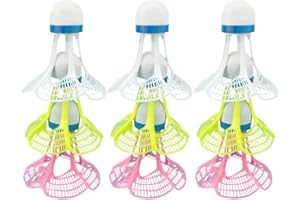9pcs Windproof Badminton Shuttlecock Ball Wind Resistance Training Accessoires Outdoor Sport Multicolor Nylon Shuttlecock Bal
