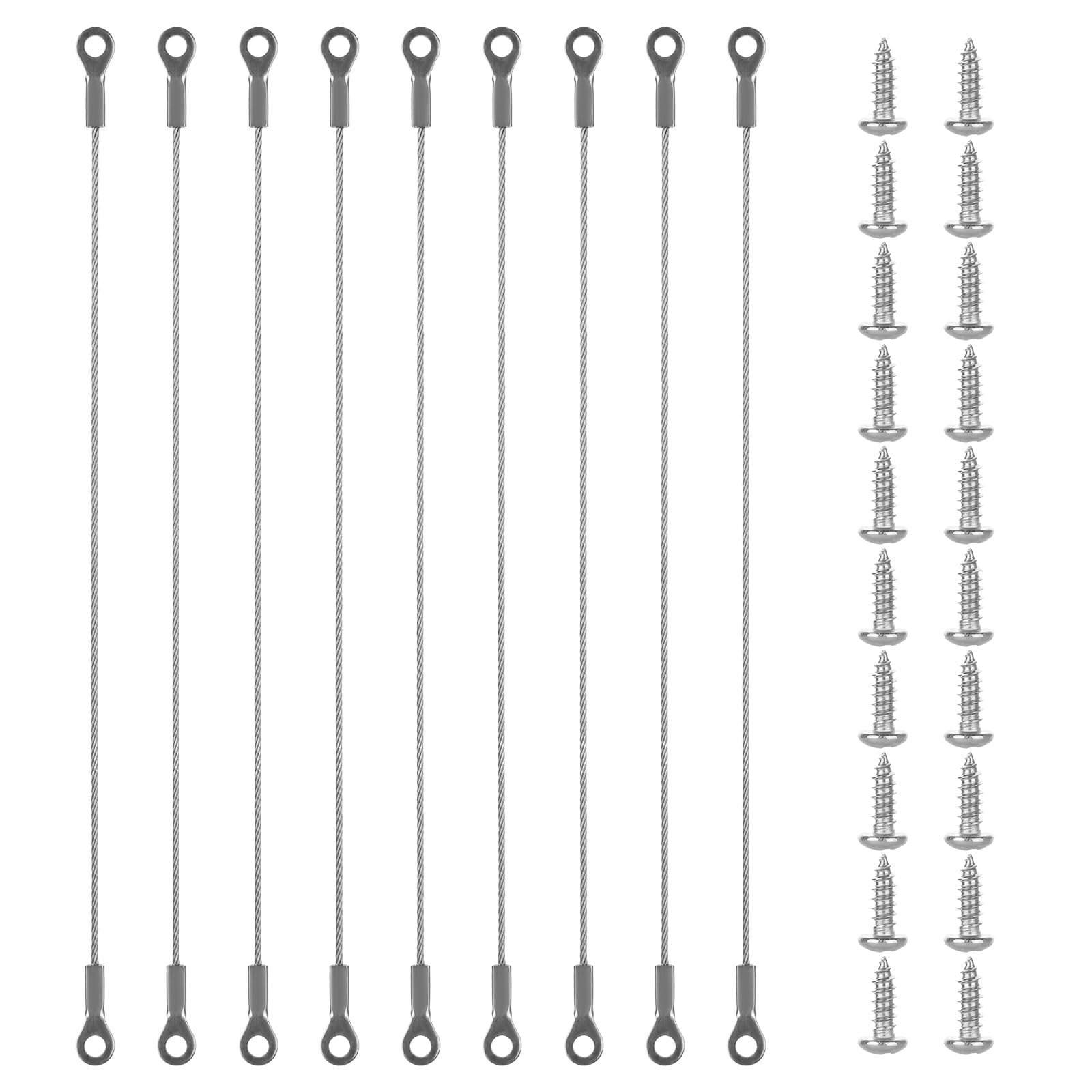 View 1 of Molain Cabinet Door Restraint, Door Opening Angle Protector Cabinet Hinge Limiter,10pcs (22cm/8.7 Inch) with 20 Mounting Screws Stainless Steel Restraint Cable for Limiting Cupboard Door Swing