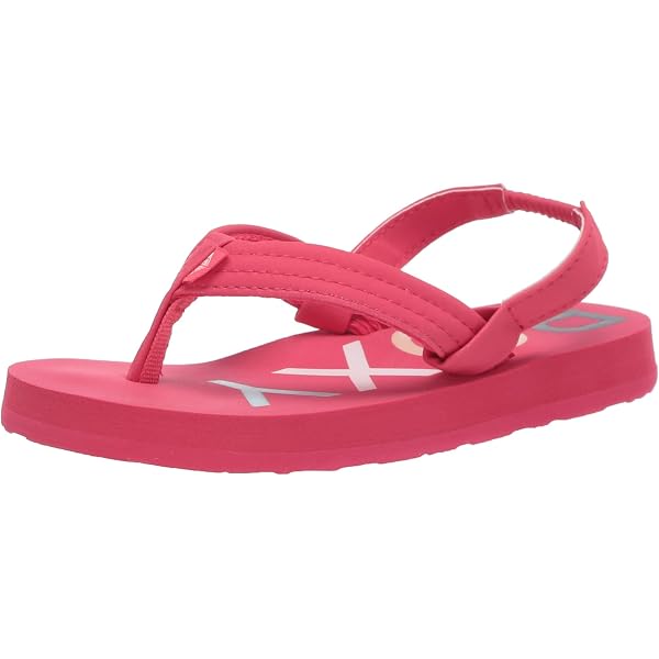 Roxy Kids' Tw Finn Sandal Flip-Flop - Toddler Water-Friendly Slide With Elastic Strap