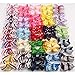 40PCS Baby Girls 3Inch Grosgrain Ribbon Hair Bows Ties Elastic Nylon Hair Bands Ponytail Holder Pigtail Hair Bows Hair Accessories for Girls Toddlers Kids Children in Pairs