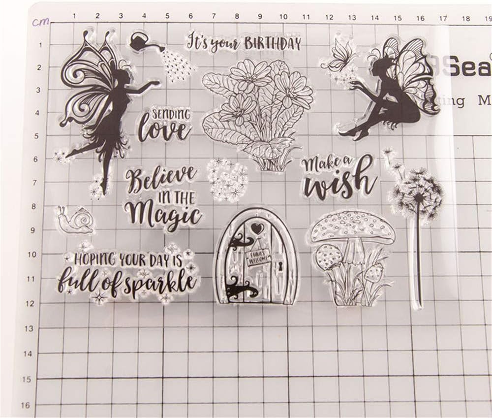 arriettycraft Magic Fairy Birthday Sparkle Wish Dandelion Stamps Cards Rubber Clear Stamp for Card Making Clear Stamp - Image 3