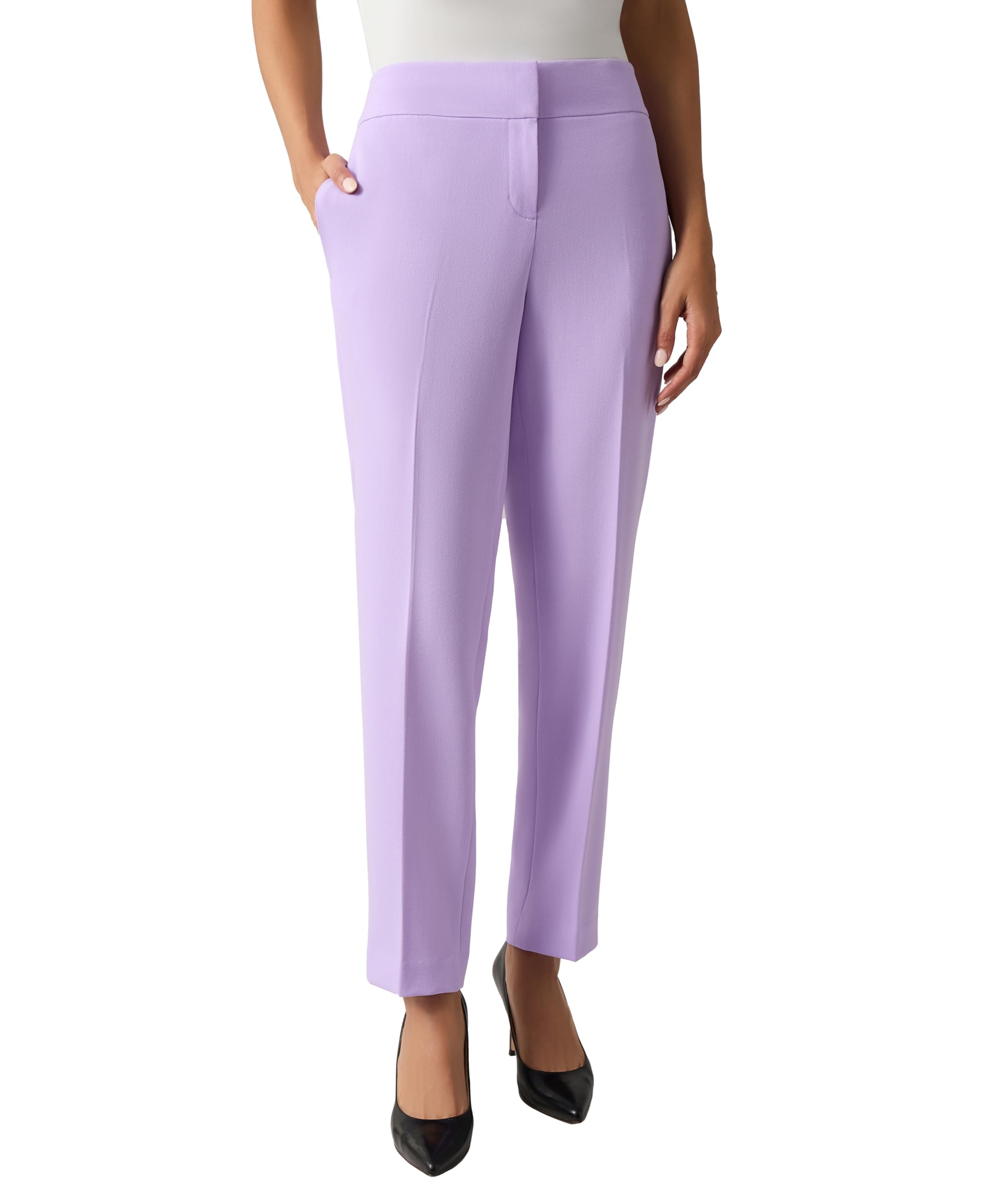Kasper Women’s Flat Front Slim Pant, Lavender Mist