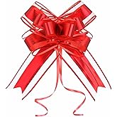 WEWILUCK Gift Bows for Presents, 15PCS Red Bows for Gift Wrapping, 6 Inch Gift Bows with Ribbon for Christmas, Hanukkah, Birthday, Any Occasion