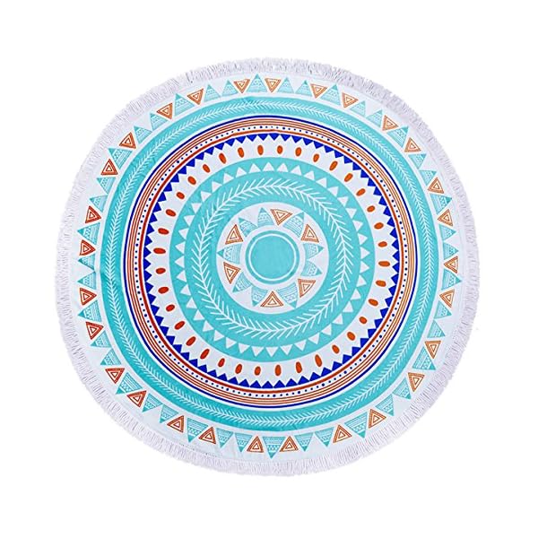 ZUOAO Toalla de Playa Redondo Microfibra Hippie Tapiz de Pared Indian Mandala, Manta Multi-funcional para Yoga/Gimnasio… | DeHippies.com