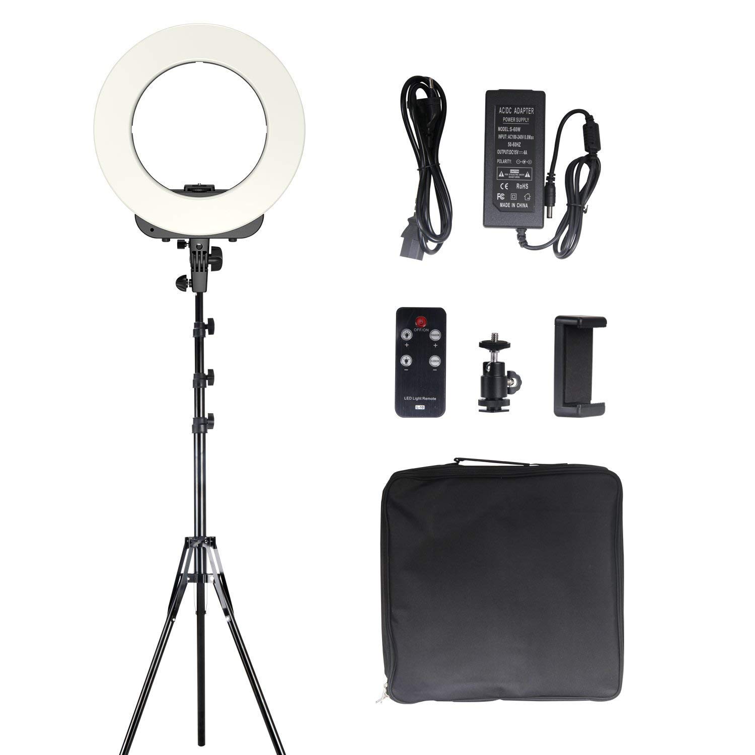 Buy GEEKOTO 14 inches LED Ring Light with Stand Phone Holder Remote