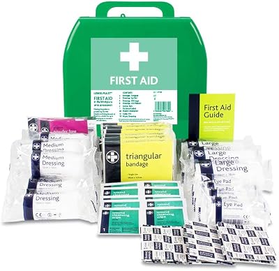 Lewis-Plast Premium First Aid Kit Box 20 Person with Carry Handle & Wall Mount