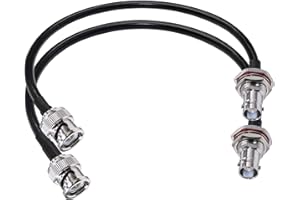 BNC Jumper Cable RG58 TUOLNK BNC Male to Female Bulkhead Low Loss 50 ohm CB Radio Coax Cable 12inch (30cm) WiFi Antenna Exten