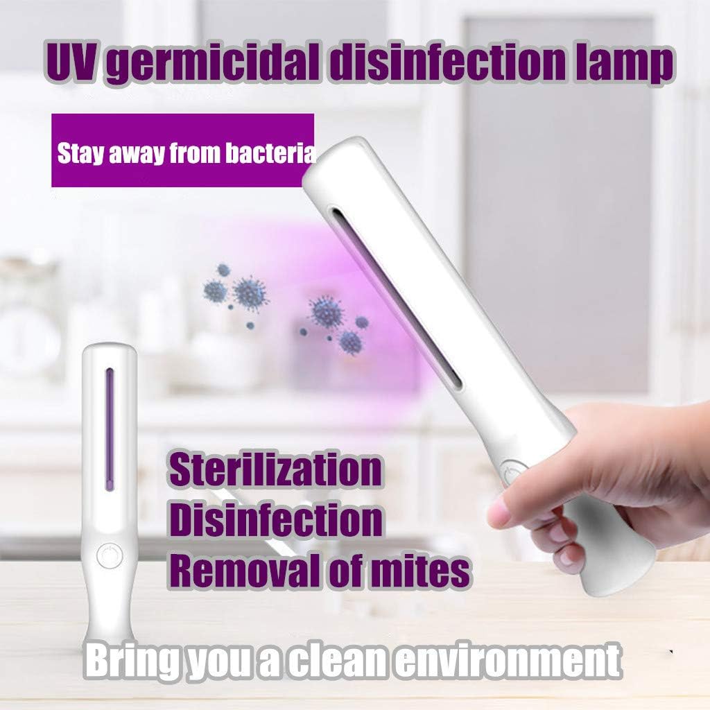 Handheld UV Germicidal Lamp, Foldable 2W Ultraviolet Disin-fe ction Light,Battery Powered Bacterial Killer Mite Lights,LED Bulb Sterilizer for Home/Kitchen - Portable for Travel