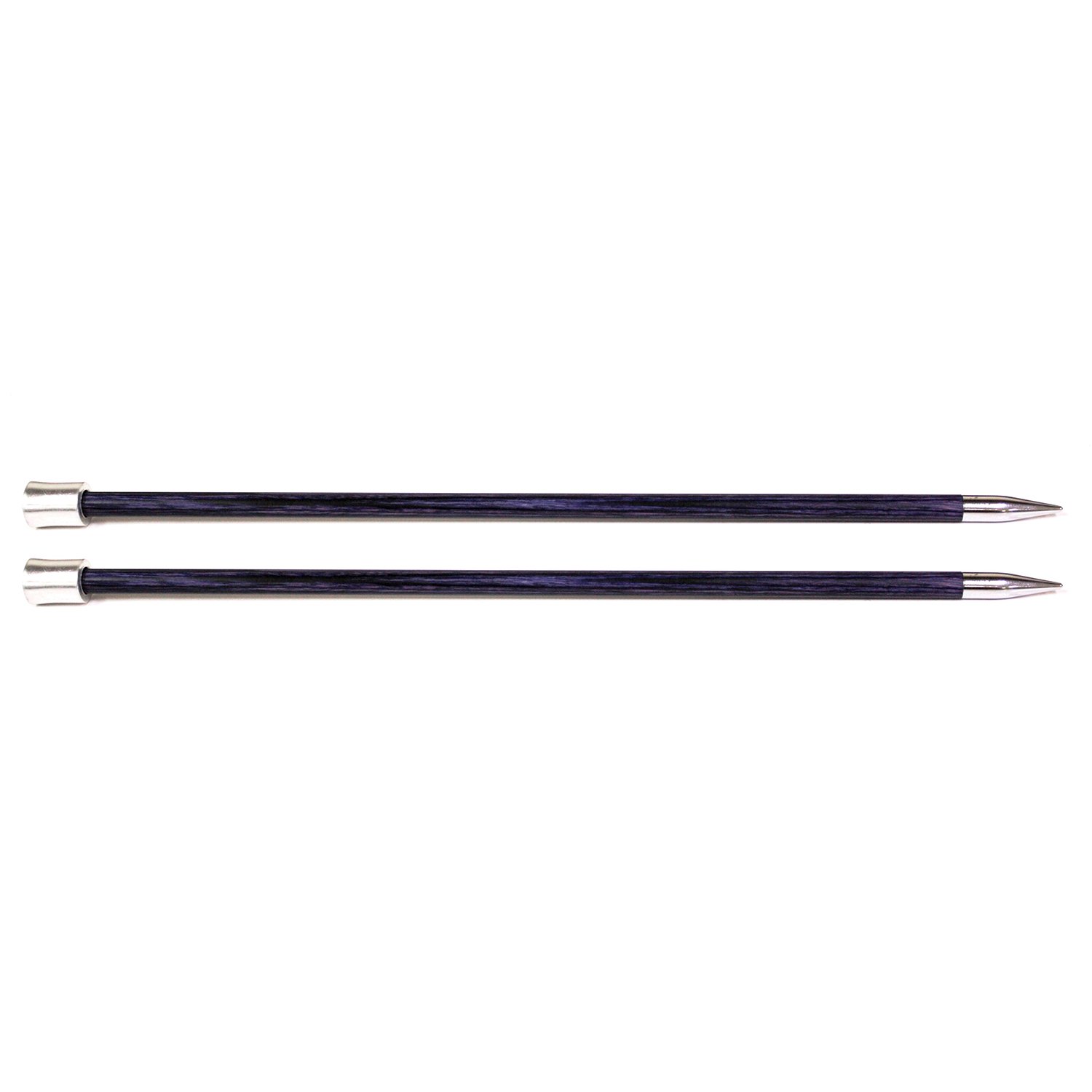 KnitPro Royale: Knitting Pins: Single Ended: 30cm x 6.50mm, Birchwood, brass, Multi-Colour, 6.5mm