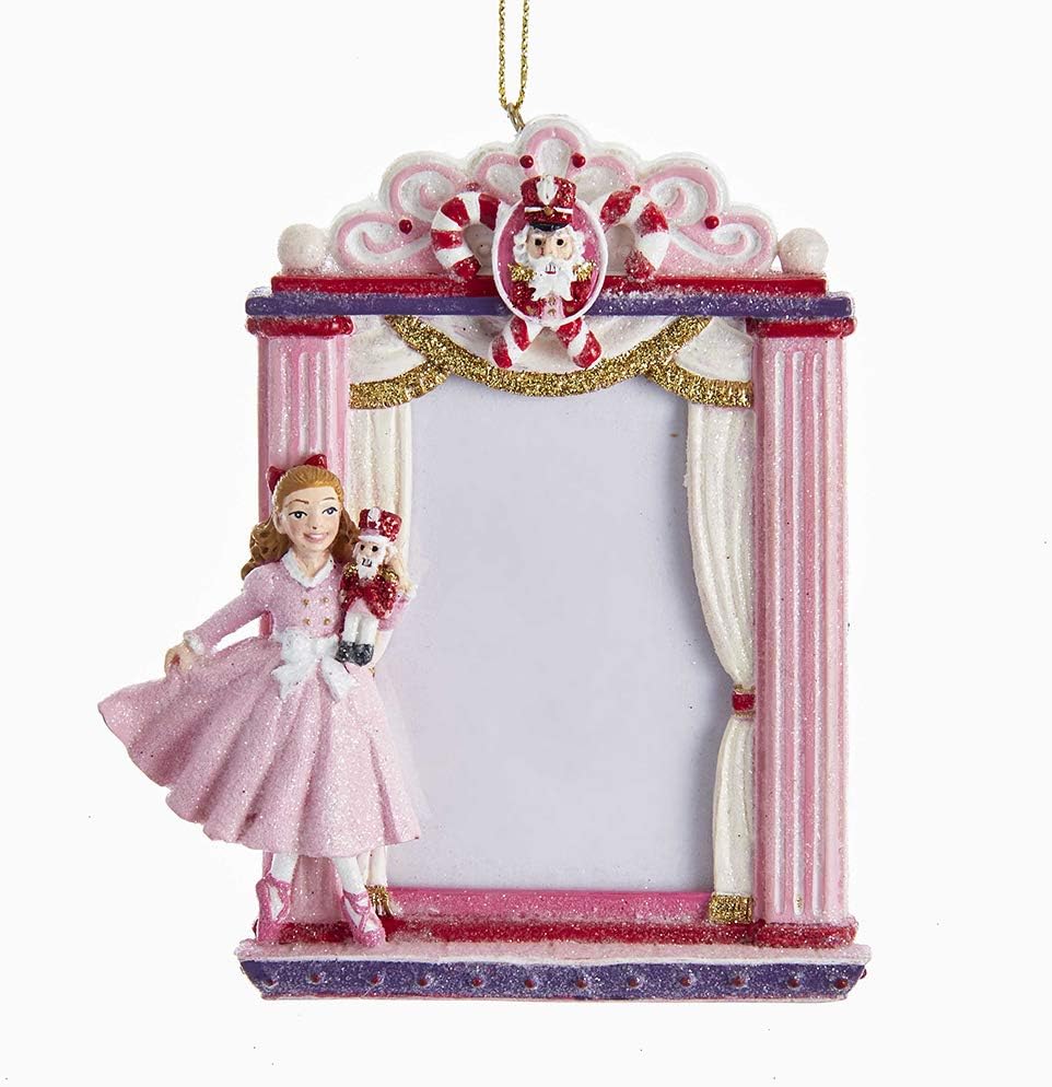 Nutcrackers - Kurt Adler Clara Nutcracker Suite Picture Frame Ornament