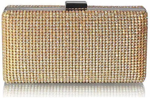 TrendStarWomens Clutch Bags Ladies Evening Prom Party Wedding Box Envelope Style Handbags