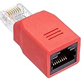StarTech.com Cat6 Cable - Cat6 Crossover Adapter - GbE - Red - Ethernet Network Cable (C6CROSSOVER)