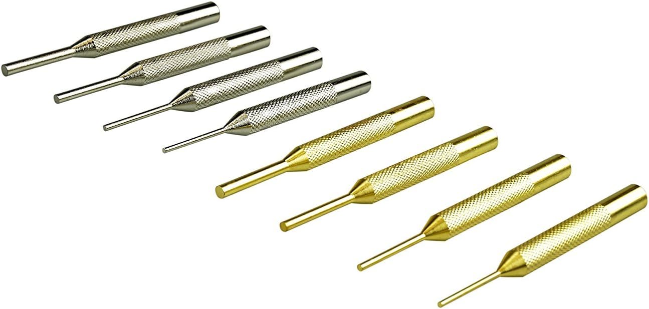 8 PC Armorer Gunsmith Brass And Steel Tube Punch Drift Pin Set