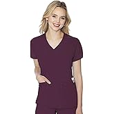 Med Couture Women's Scrub Top, Raglan Sleeves for Modern Fit, 6 Pockets 2-Way Stretch, Durable & Breathable Fabric - MC7425