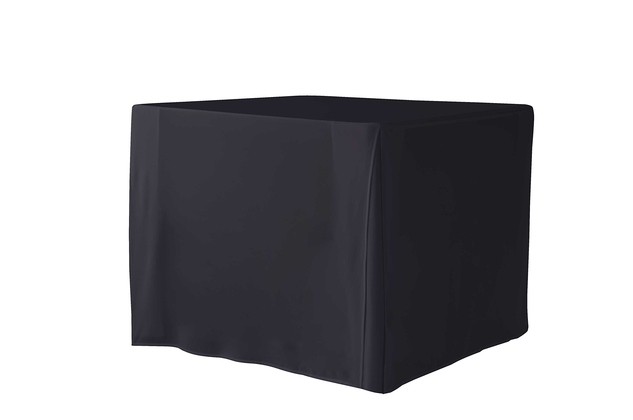 MAXCHIEF xxl90 Stretch Tablecloth for Table, 91.4 x 91.4 x 73.7 cm, Black