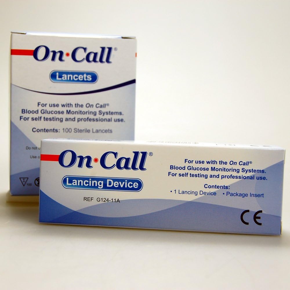 100 Sterile Lancets and Auto Lancing Device by On Call, 101 Count (Pack of 1) - Image 5
