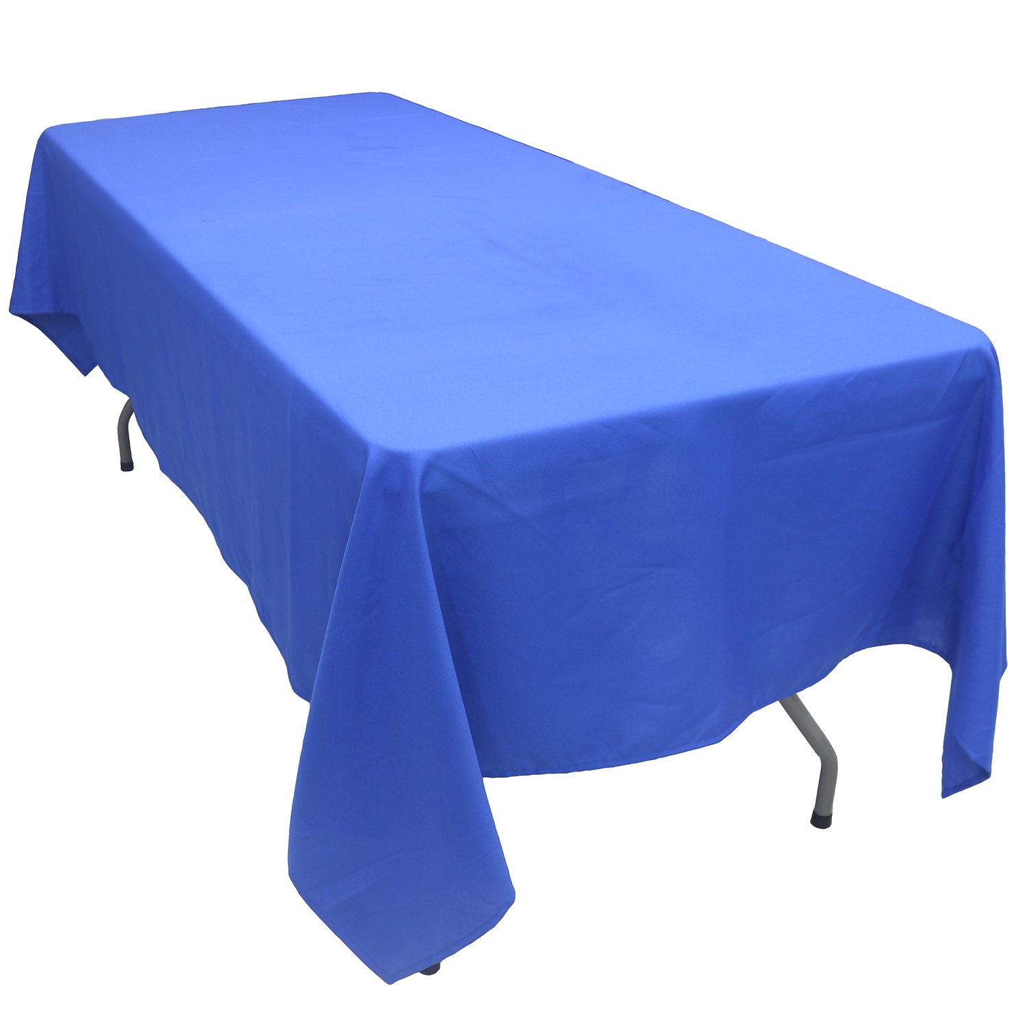 KaitatsuSen Oblong Rectangular Polyester Fabric Tablecloth, Royal Blue, 150x300 cm